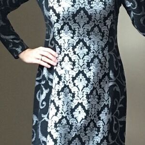 Antonio Melani Long Sleeve Dress Mettalic  NWT